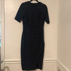 Loft structured plaid dress size 6 TALL